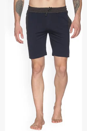 dollar Men Navy Blue Mid-Rise Casual Shorts