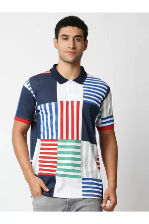 Pepe Jeans Men Multicoloured Striped Polo Collar T-shirt