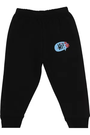 BodyCare Infants Black Printed Cotton Joggers