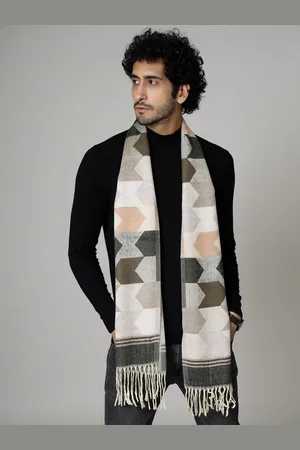 HANDICRAFT PALACE Men Green & Black Checked Woolen Muffler
