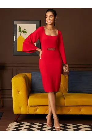 ATHENA Scuba Formal Sheath Dress