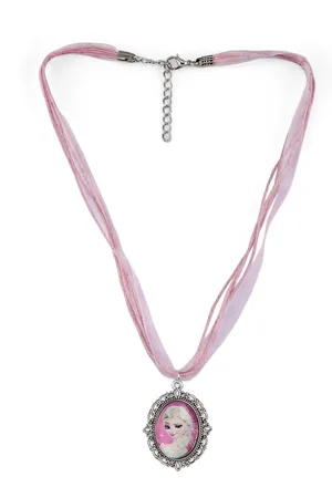 EL REGALO Kids Girls Pink White Frozen Princess Necklace