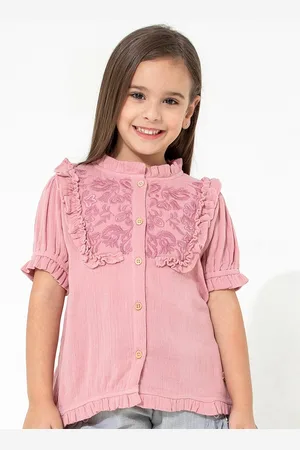 Cherry Crumble Pink Floral Embroidered Top