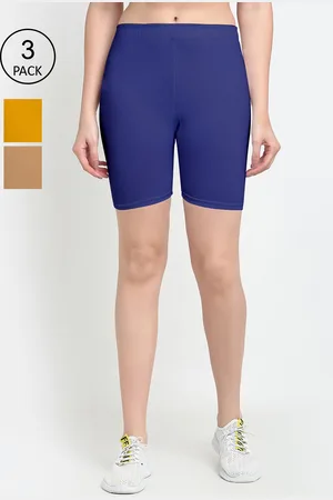 GRACIT Women Pack of 3 Slim Fit Cycling Sports Shorts