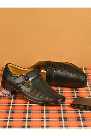 Azzaro Men Black Solid Shoe-Style Sandals