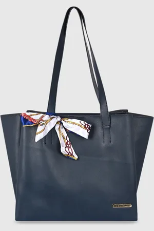 Bagsy Malone Blue PU Structured Tote Bag