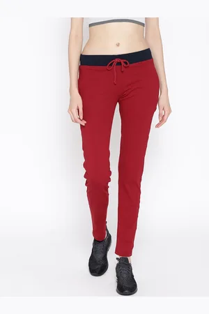 Cayman Women Maroon Solid Track Pants