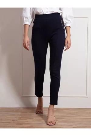 20Dresses Women Navy Blue Solid Skinny-Fit Jeggings