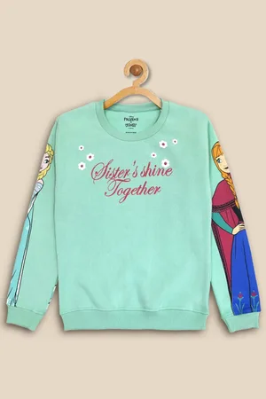 Kidsville Girls Blue Frozen Printed Sweatshirt