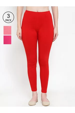 GRACIT Women Pack Of 3 Solid Ankle-Length Leggings