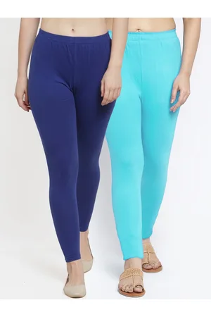 Jinfo Women Pack Of 2 Solid Ankle-Length Cotton Lycra Leggings