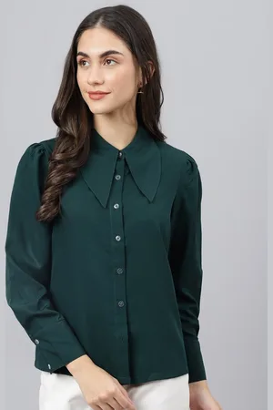 DEEBACO Women Green Premium Casual Shirt