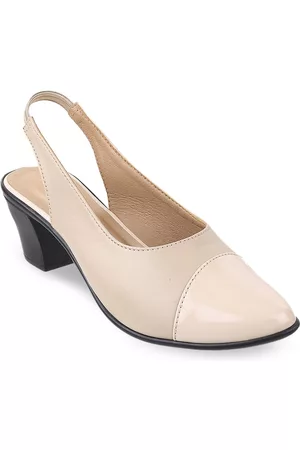 Metro Beige Block Pumps