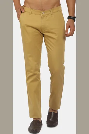 V-Mart Men Khaki Classic Slim Fit Chinos Trousers