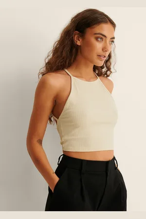 NA-KD Women Beige Solid Top