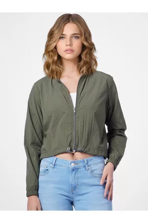 ONLY Women Green Bomber Long Sleeves Tailored Jacket