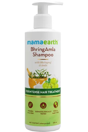Mamaearth BhringAmla Shampoo with Bhringraj & Amla for Intense Hair Treatment 250 ml