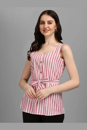 GUFRINA Women Pink Striped Top