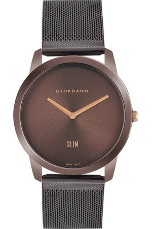 Giordano Men Brown Dial & Brown Bracelet Style Straps Analogue Watch GD-4064-33