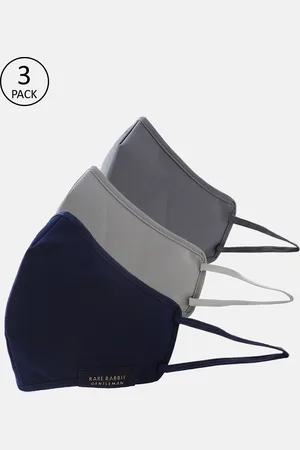 RARE RABBIT Unisex Pack Of 3 3-Ply Reusable Masks