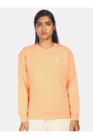 U.S. Polo Assn. U S Polo Assn Women Orange Sweatshirt