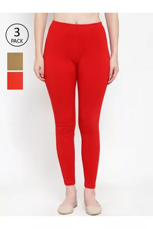 GRACIT Women Pack Of 3 Solid Ankle Length Leggings