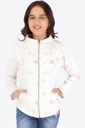 CUTECUMBER Girls White Printed Sweatshirt