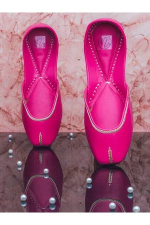 Nidhi Rathi Women Pink Mojaris Flats