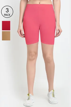 GRACIT Women Pack Of 3 Cycling Sports Cotton Shorts