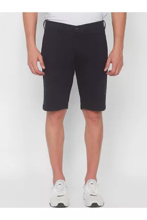 SPYKAR Men Blue Relaxed Fit Mid-Rise Pure Cotton Shorts