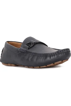Bata Men Blue Solid Loafers