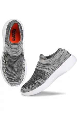 Kraasa Men Grey Mesh Running Shoes