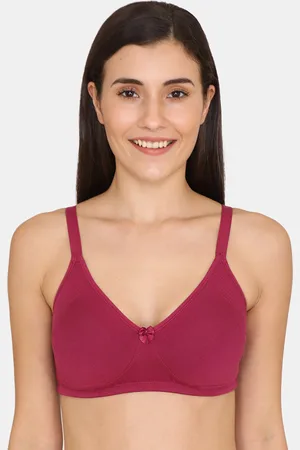 Zivame Pink Solid Underwired Non Padded Everyday Bra