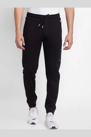 SPYKAR Men Black Solid Cotton Slim-Fit Joggers