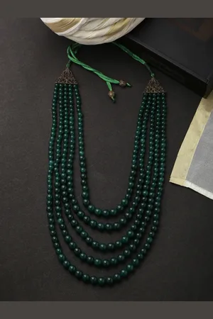 COSA NOSTRAA Men Green Brass Antique Necklace