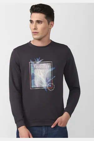 V Dot Men Printed Sweatshirt