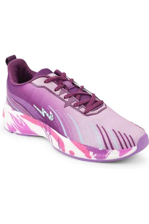 Campus Women Purple & White Printed Mesh Running Shoes