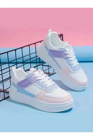 Shoetopia Women Pink Colourblocked Sneakers