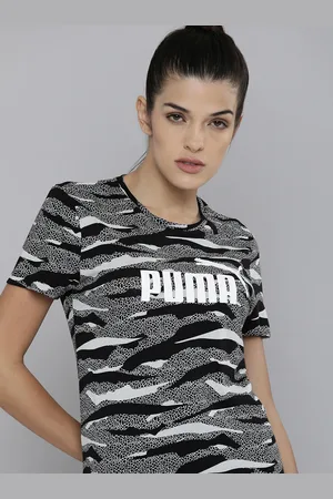 PUMA Women Regular Fit Animal Printed Pure Cotton T-shirt