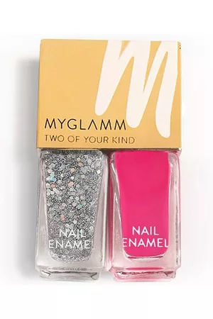 MyGlamm Set of 2 Two Of Your Kind Duo Glitter Nail Enamel - Carnival Crush