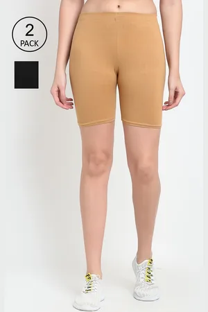 Jinfo Women Pack Of 2 Cycling Sports Cotton Shorts