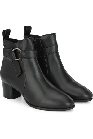 Delize Women Black Solid Chelsea Boots