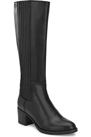 Delize Women Black Textured High Top Winter Boots