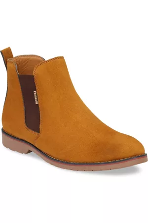 Fentacia Men Tan Brown Flat Boots