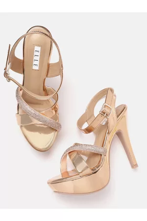 Elle Rose Gold-Toned Embellished Party Stilettos