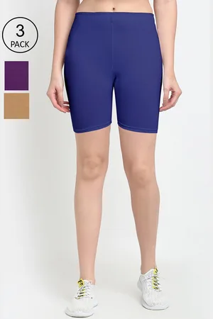 GRACIT Women Pack of 3 Slim Fit Cycling Sports Shorts
