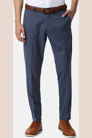 Louis Philippe Men's Straight Fit Formal Trousers (LPTFMSSBO59117_Navy_38)  : Amazon.in: Clothing & Accessories