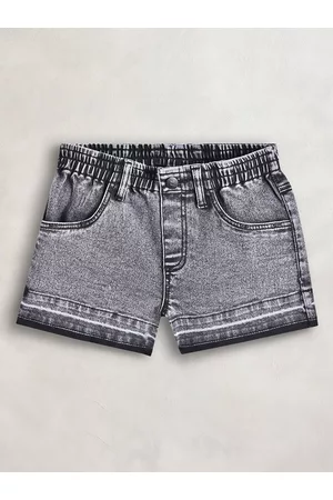 Cherry Crumble Girls Grey Denim Shorts