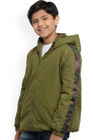 UNDER FOURTEEN ONLY Boys Green Padded Jacket