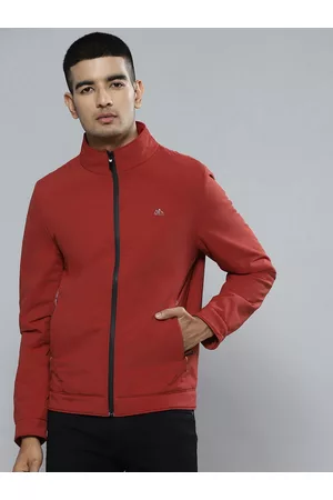 Fort Collins Men Maroon Solid Tailored Jacket
